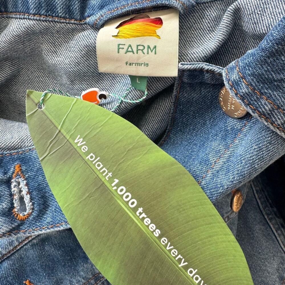 Farm Rio Denim Buttoned Jacket.  New with Tags - Picture 7 of 7